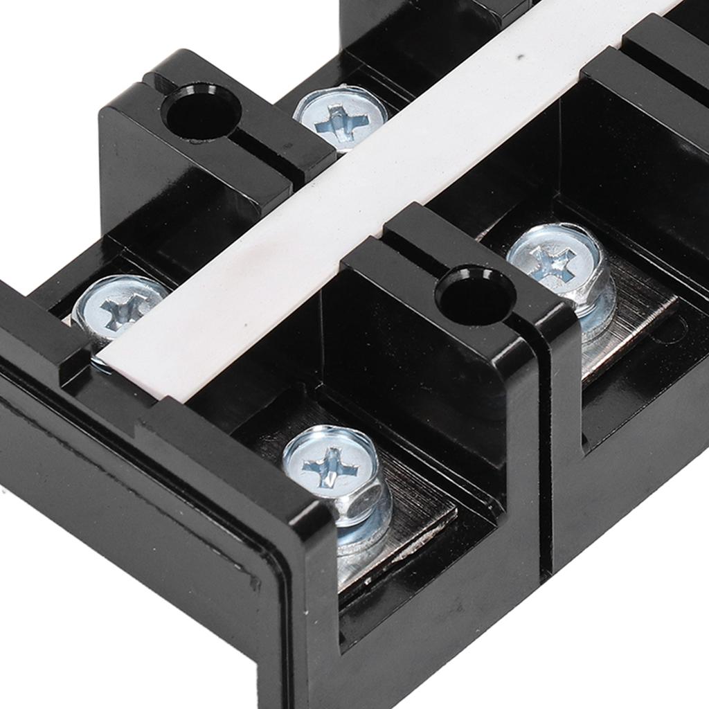 Terminal Block 2 Row Electric Wire Barrier Screw Strip for Power Supply with Cover AC600V 100A