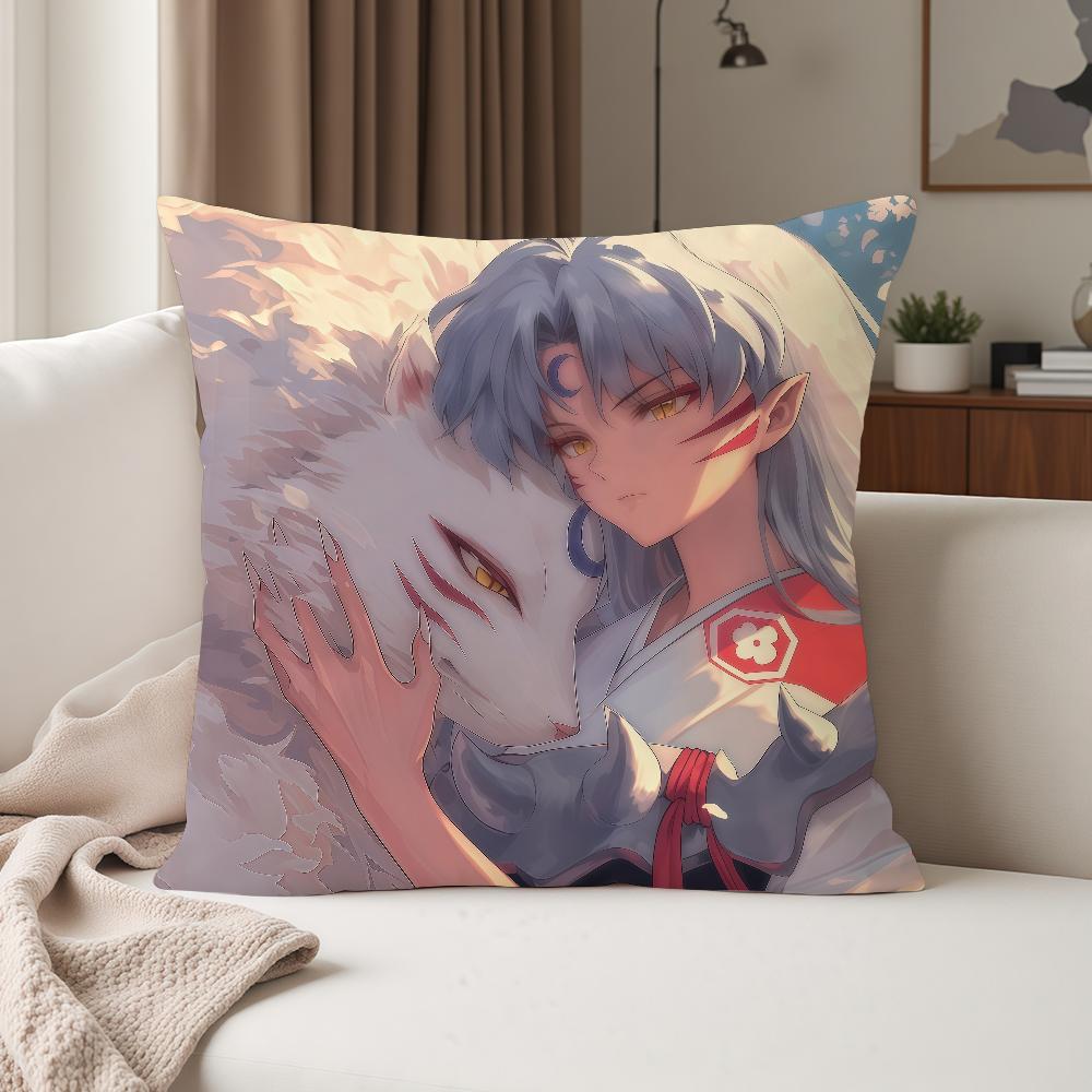 Classic Anime IInuyasha Sesshomaru Pillow Case Suitable For Bedrooms Living Rooms Cars Home Decoration