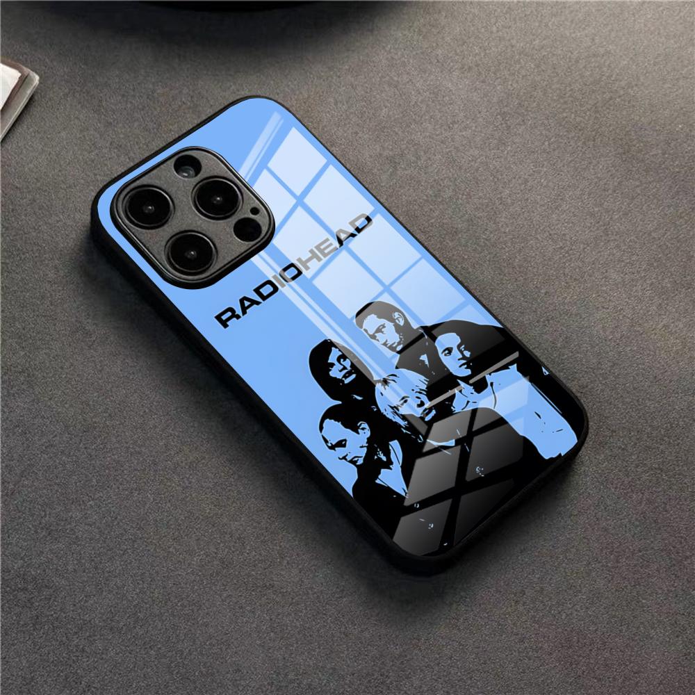 Art Rock Band Radiohead Music Phone Case For 17 Pro Max IPhone 16 Pro 14 12 11 13 Mini X XR XS 15 Plus SE Glass Cover