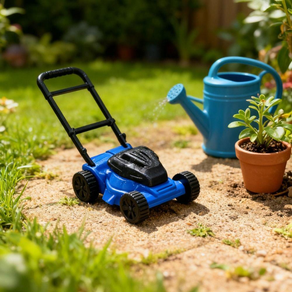 1:12 Dollhouse Mini Simulation Lawn Mower Miniature Courtyard Scene Accessories Lawn Repair Prop Model Garden Decor Furniture