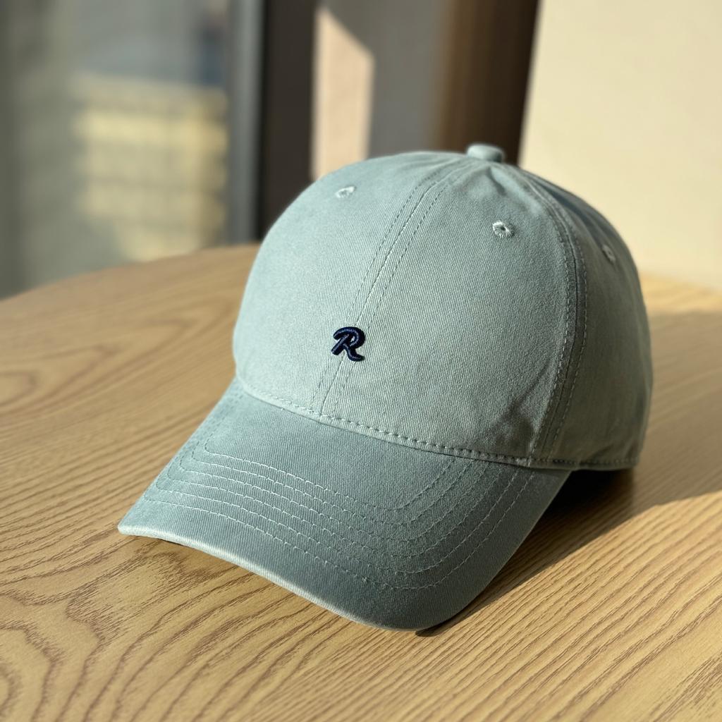 New high-quality vintage R Letter logo embroidered spring/summer thin cotton soft-top baseball cap, sun protection duckbill cap