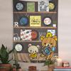 Rilakkuma  Korilakkuma Scooter Tapestry  Cute Pink Wall Hanging with SanX Characters Ideal for Cozy Bedroom  Kawaii Decor