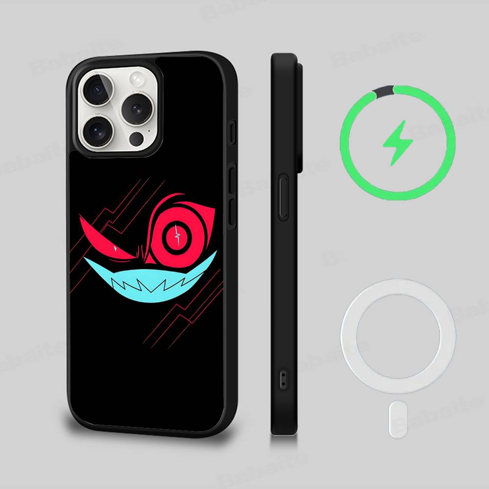 H-Hazbins-Hotels Magnetic Phone Case For IPhone 16 15 14 13 12 11 17 Pro Max Plus Wireless Charge Cover