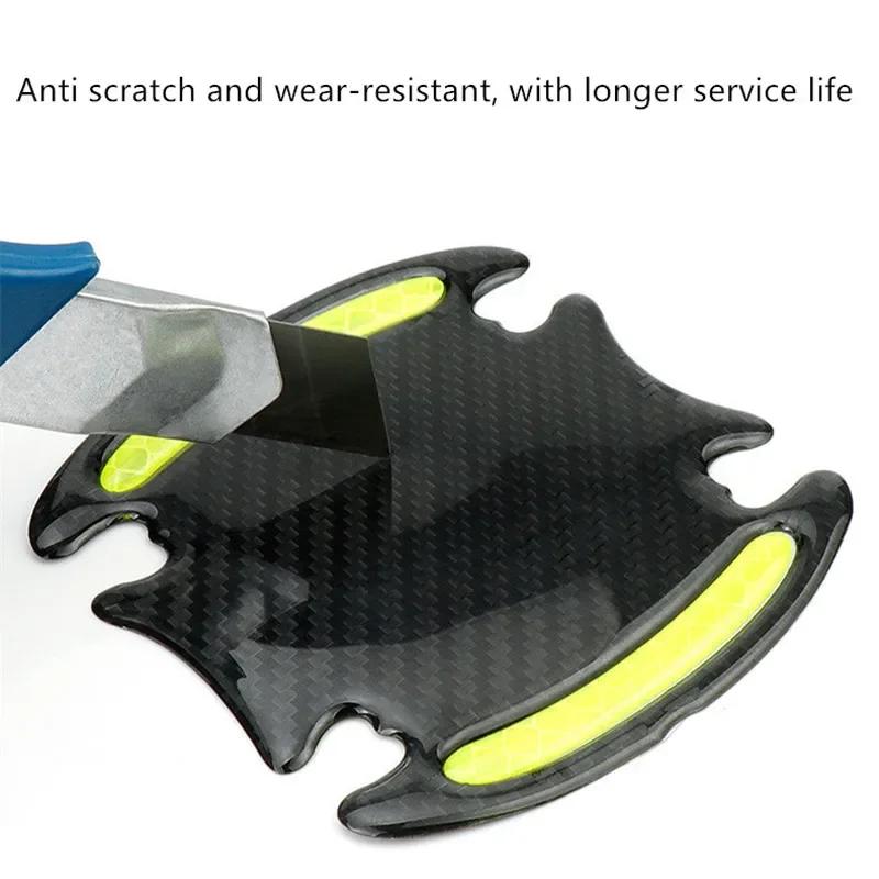 Car Door Reflective Stickers Anti-scratch Safty Warning Stickers Auto Handle Protection Film Exterior Styling Car Accessories