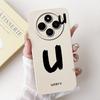 Cover For Redmi 14C 14R Case Simple Fashion A-Z Letter Pattern Design Silicon Shockproof Funda For Xiaomi Poco C75 4G Back Cover
