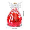 Forever Preserved Rose In Glass Angel Figurine Romantic Eternal Roses Glass Ornaments Birthday Gifts for Women Mom