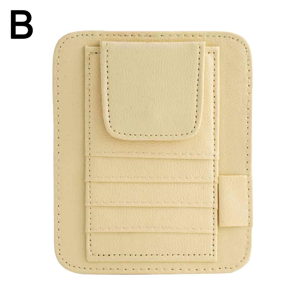 Car Sun Visor Organizer Multi-Pocket Pouch, Auto Interior Document Storage & Pen Holder, Solves In-Car Clutter & Lost Items