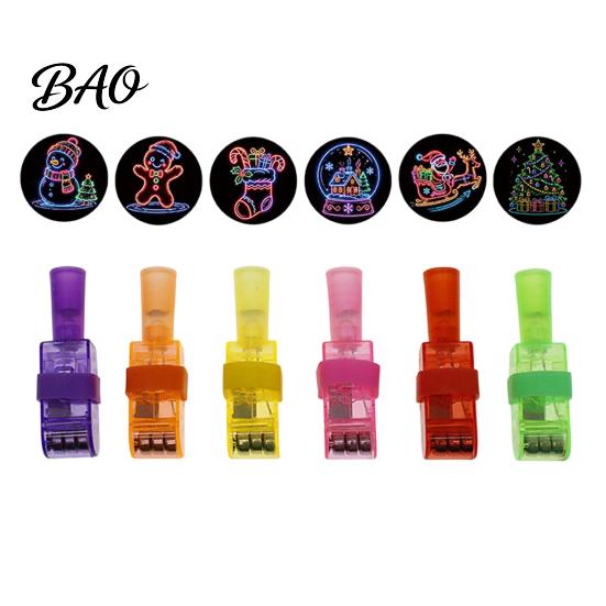 Interactive Play Toys Christmas Finger Projector Light, Mini Patterns LED Toy for Kids, Holiday Goodie Bag Fillers Light Up Ring Projection Xmas Party