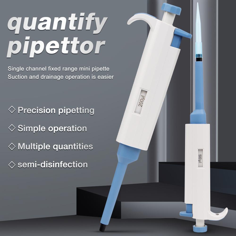 Laboratory Pipettes Single Channel Micro Volume Pipettor Plastic Pipette Liquid Transfer Pipette Dropper With Pipettor Tips 100ul