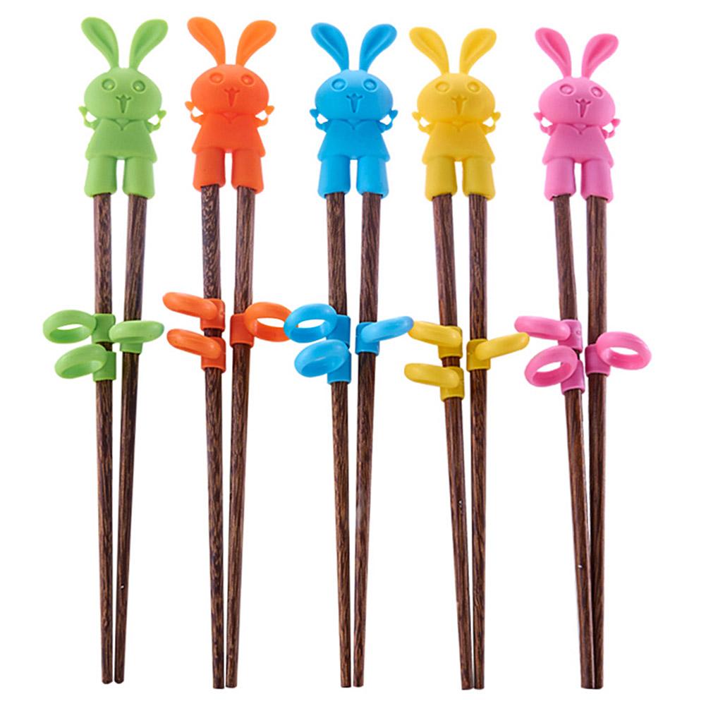 1 Paar Kinder Holz Essstäbchen Cartoon Kinder Essstäbchen Lernen Einfach zu Benutzen Trainings Essstäbchen für Kinder