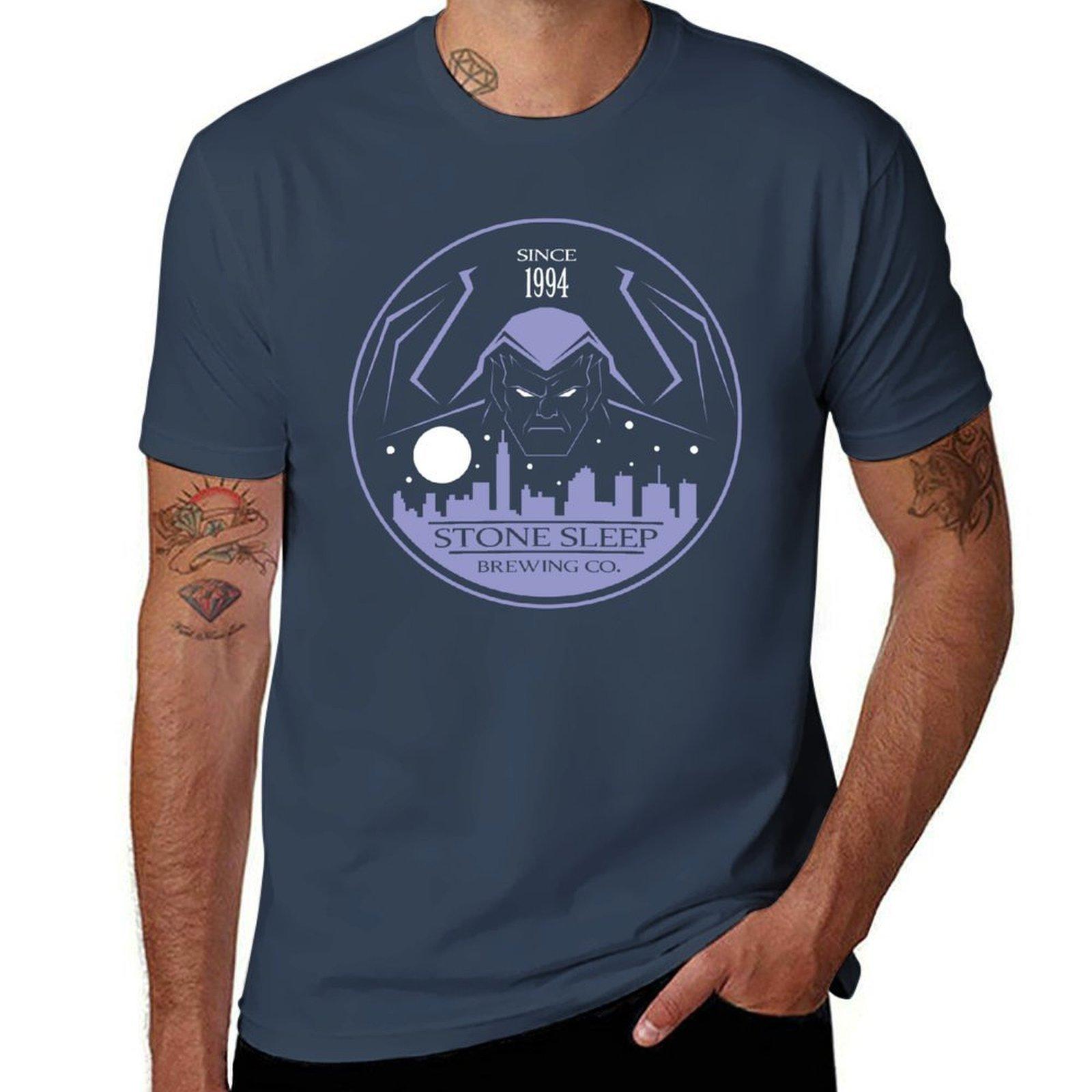 Stone Sleep Brewing Co Tshirt Basic Simple Design Short Sleeve Shirt S