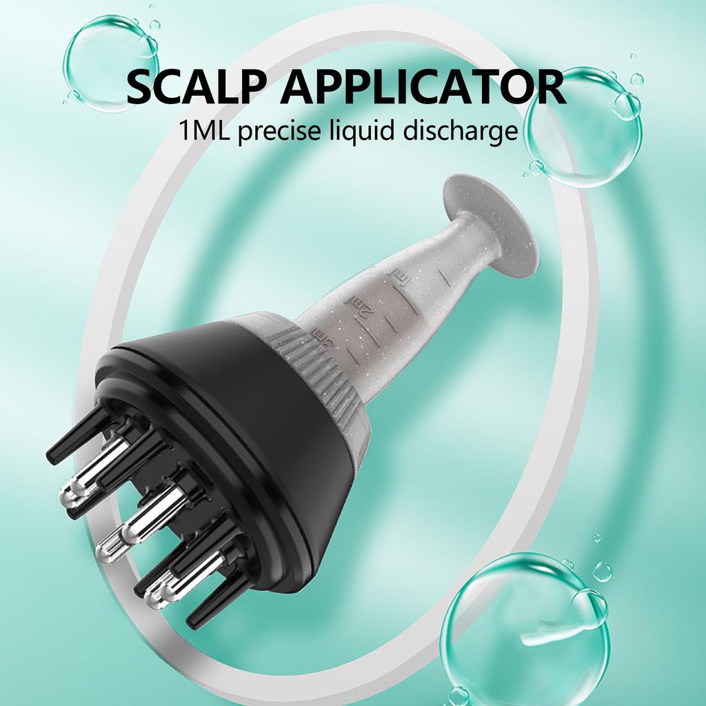 1ML Scalp Solution Applicator 7 Combs Ball Type Head Shampoo Hair Conditioner Massager Brush