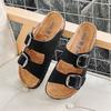 3505 Summer New Sandals Couple Leather Book Soft Sole Outer Wear Slippers One Pedal Breathable Lazy Shoes