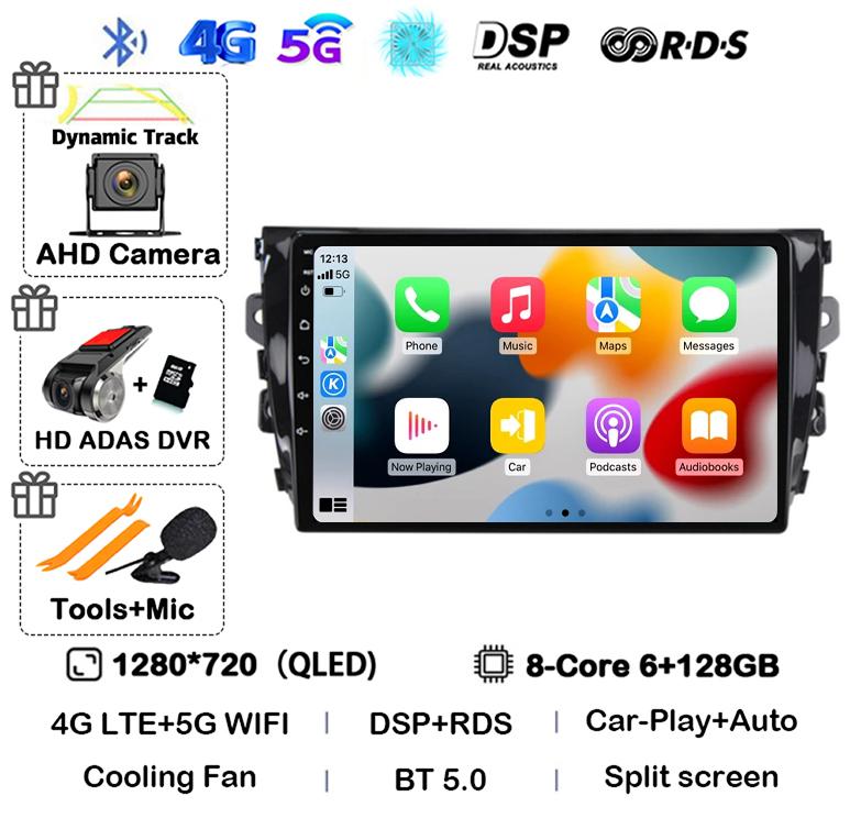 Android 14 Carplay Auto 4G WIFI For Zotye T600 2014-2019 Car Radio Multimedia Video Player Navigation Stereo GPS 360 Camera QLED