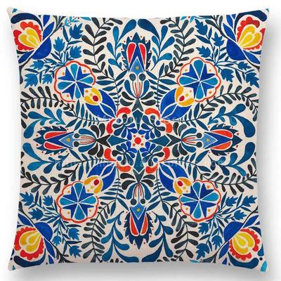 Neueste Boho Bunte Blumen Kissenbezug Rosa Regenbogen Lebhaft Floral Mandalas Musterdesign Begeisterung Drucke Kissenbezug