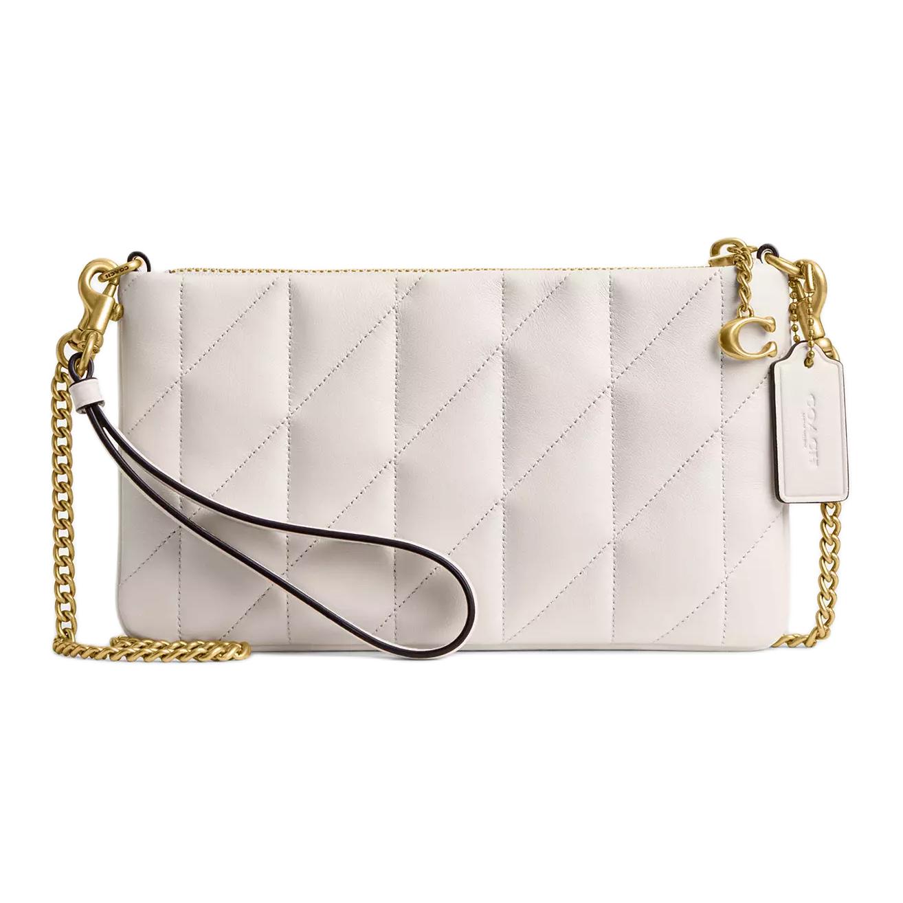 Coach Pillow 22 Metal Chain Zip Closure Napa Leather Clutch Women clutch White CW580-B4HA Basic Set BagDust Bag 22850₽