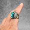 Lyxiga Smaragdringar 316L Rostfritt Stål Ring Trendig Ädelsten Män Elegant Enkel Strass för Man Pojkvän Smycken Vintage Gåva