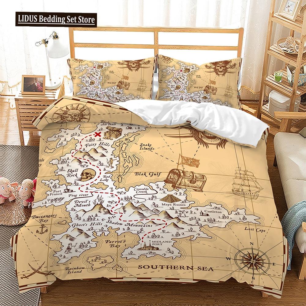 Skull Duvet Cover Set Butterfly Pattern Dark Purple Background King Queen Size For Kids Boys Girls Bedding Set With Pillowcases