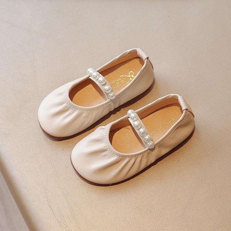 Girls' Leather Shoes Stylish Princess Flats for Girls Soft-Sole Toddler Loafers for Babies & Young Children Cute Girls Shoes