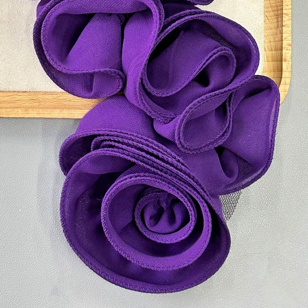 Decorative Cloth Fabric 3D Floral Patch Folded Design DIY Chest Flower Dress Accessories