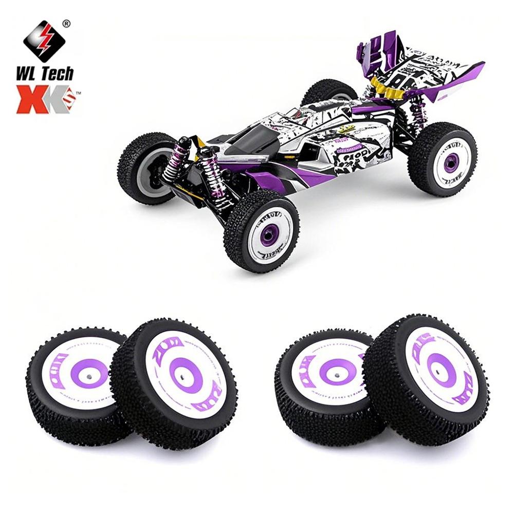 WLtoys RC Car Wheels Original Tires for 124007 124017 124019 124018 144001 144010 Remote Control Car Parts Rubber Tires Set