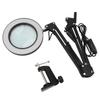 10X Magnifying Lamp with Clamp Black Adjustable Swivel Arm 3 Colors Mode USB 5V Stepless Dimming Aluminum Alloy Desk