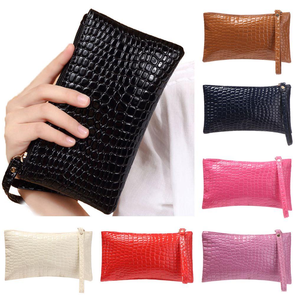 

Модный кошелек чистого цвета водонепроницаемый карман для телефона клатч Сумка для монет Косметичка