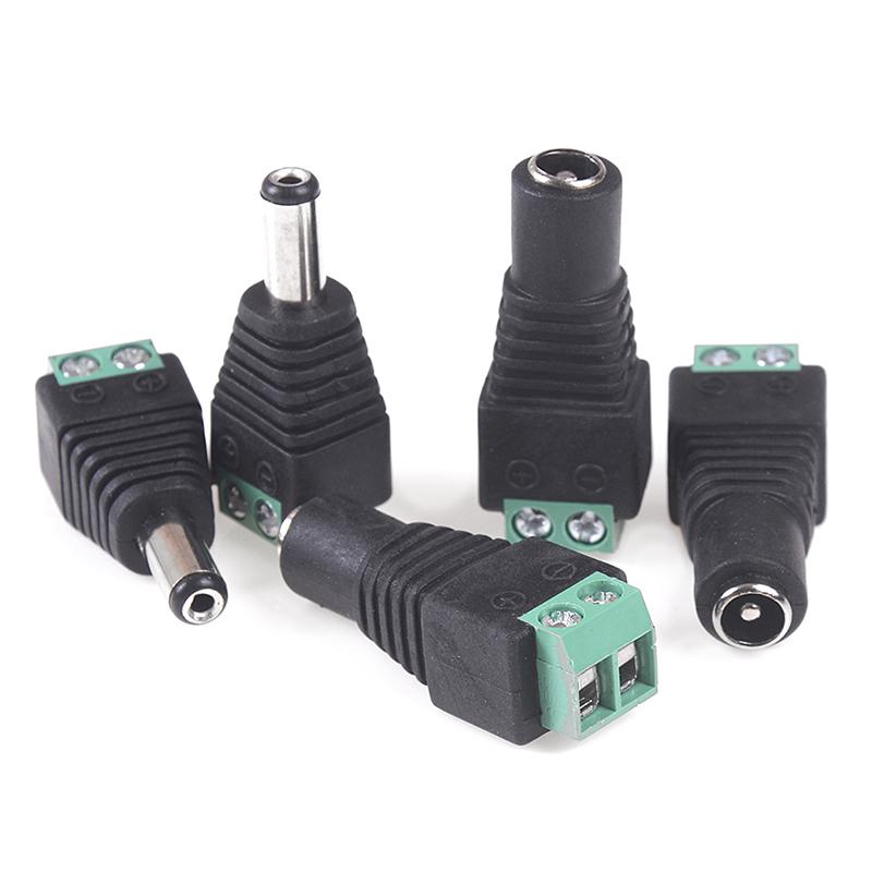 10pcs/5Pairs 2.1x5.5mm DC Power Plug Jack Adapter Connector Male and Female
