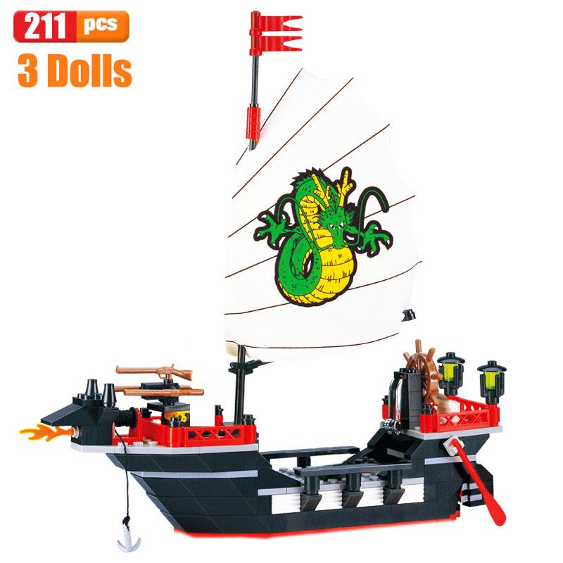 Enlighten Building Block Pirates And Royal Guards Battle Castle 366pcs Educational Bricks Toy For Boy Christamas Gift 310