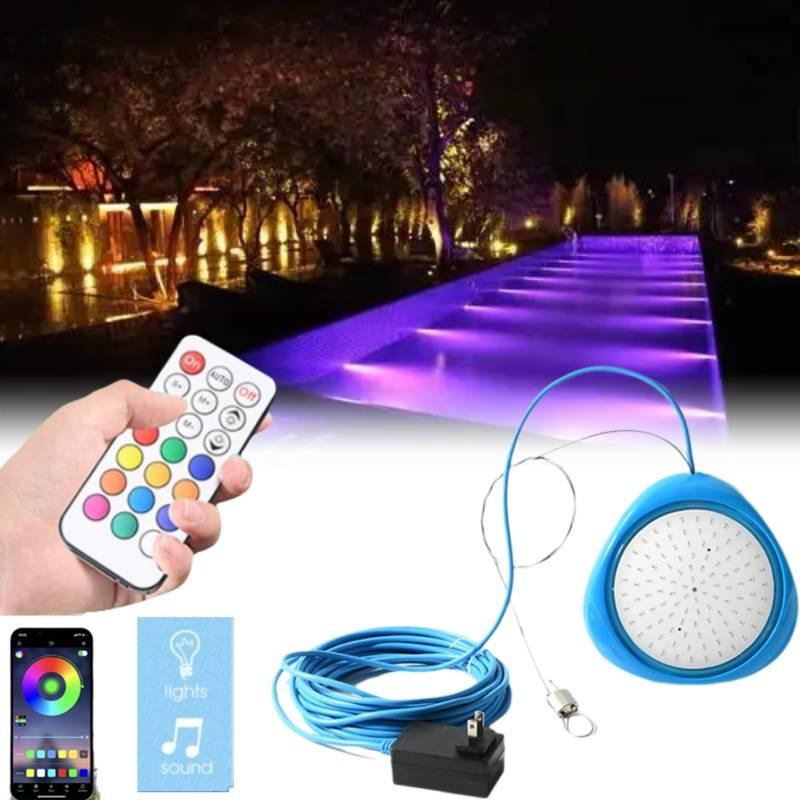 Vielseitige Bluetooth-App-gesteuerte LED-Poolleuchte mit beeindruckender Mehrfarbenbeleuchtung für jeden Pool