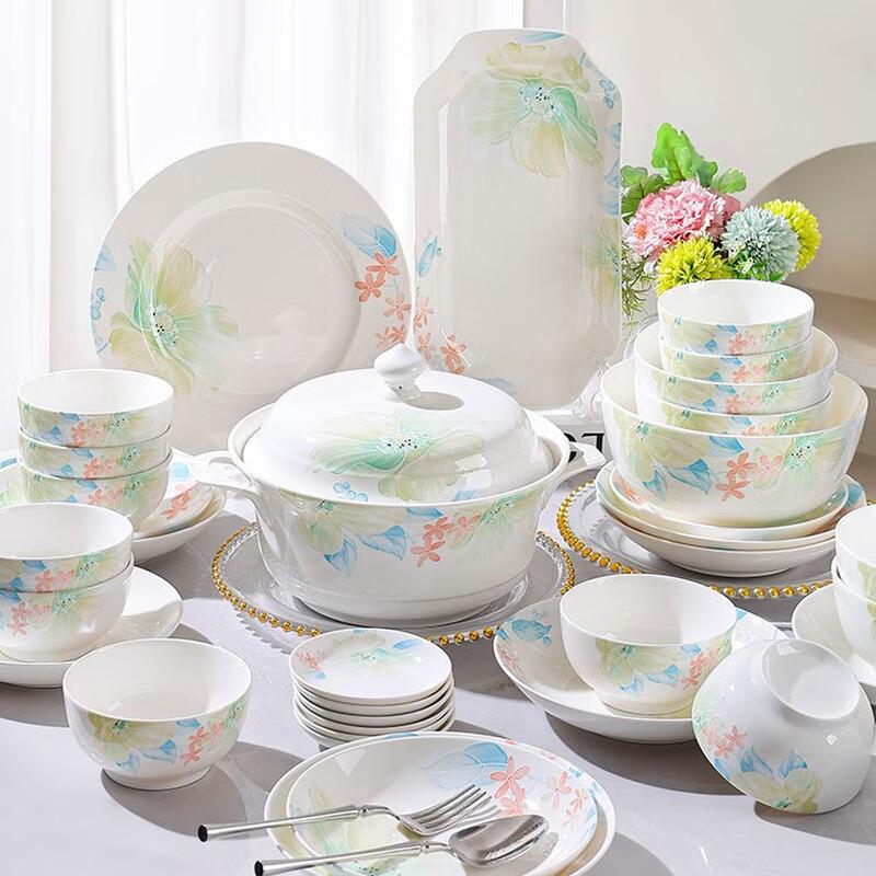 ZISIZ Assiette à poisson style chinois en céramique blanche 12 pouces