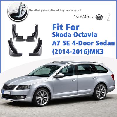 Garde-boue Pour Skoda Octavia A7 5E 2014-2016 MK3 Bavettes Garde-boue Accessoires Voiture Auto Styline Protection Anti-éclaboussures Garde-boue Bavette Anti-boue