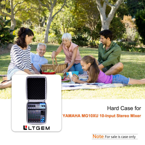 LTGEM EVA Hard Case for YAMAHA MG10XU, MG10, and MG06 10-Input Stereo Mixers - Protective Travel Carrying Storage Bag