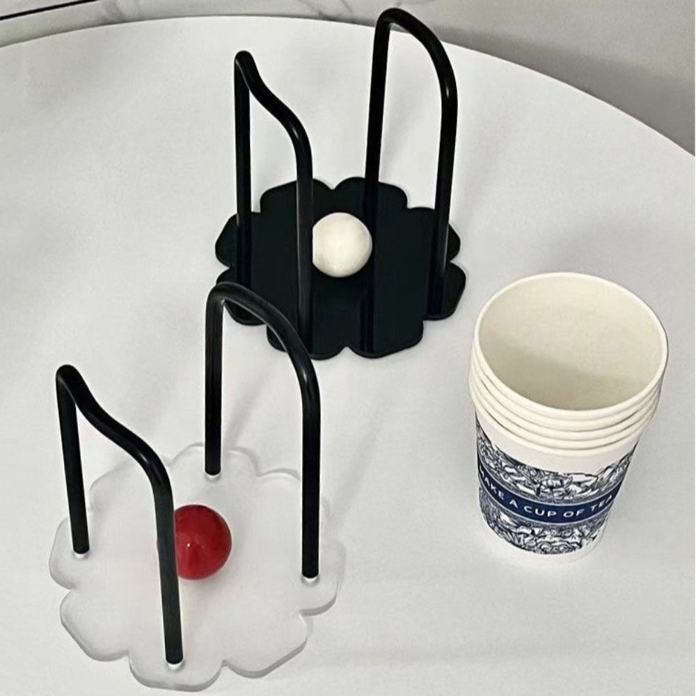 Acrylic Tea Cups Dispenser with Longer Stick Paper Cup Storage Rack  Household