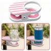 Clip-On Drink Holder for Chair, Portable Cup Holder for Beach Chair Patio Table, Striped Outdoor Clamp On Beverage Caddy for Pool Cruise