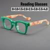 Men's Women's Retro Square Frame Presbyopia Glasses Fashionable Anti-Blue Light Glasses New High Definition Reading Glasses +4.0
