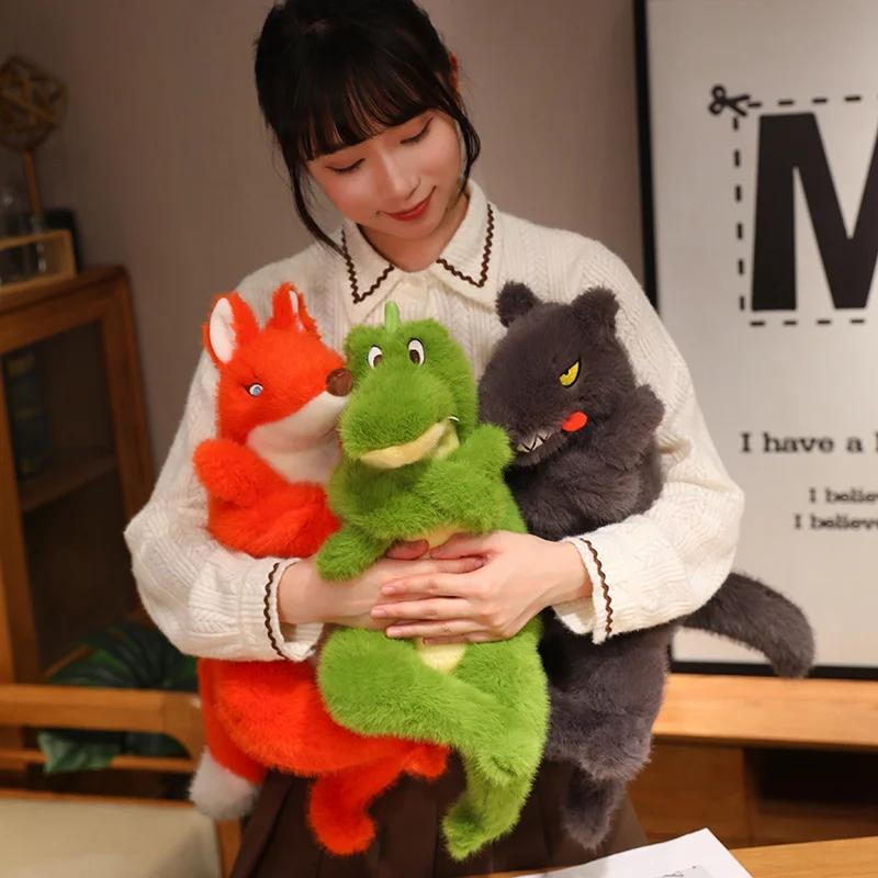 Nice Crocodile Plush Cute Fluffy Wolf Soft Doll  Cute Funny Confident Stuffed Animal Fox Birthday Gift For Children Kids Toys