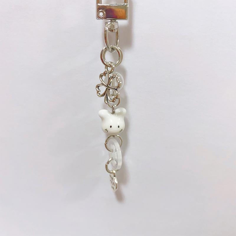 

Милый керамический кролик на удачу брелок для телефона мультяшный клевер сумка брелок для автомобиля подвеска подарок милый брелок для сумки