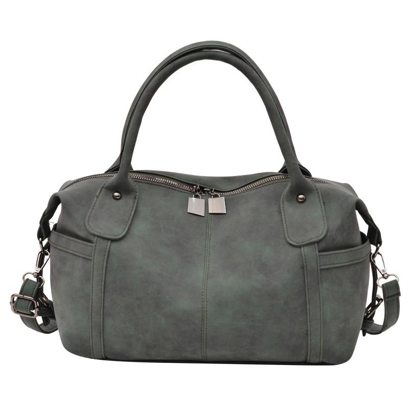 

Vintage tote bag women s spring new fashion matte shoulder bag large capacity commuter messenger bag