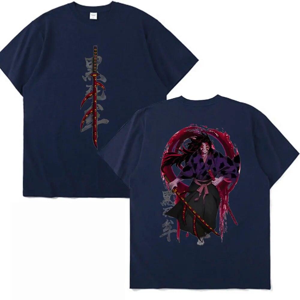 Japan Anime Demon Slayer T-skjorte Rengoku Kyoujurou Kimetsu No Yaiba T-skjorter Casual Bomull Oversized Kortarmet T-skjorte Unisex