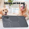 Silicone Dog Lick Mat with Spatula Boredom Anxiety Relief Pet Food Mat with Suction Cup Slow Feeder Bowl Peanut Butter Licking Mat Enrichment Toy