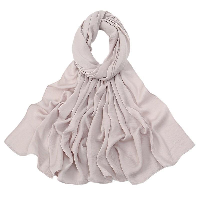 Autumn new solid color hot-selling Malaysia Indonesia velvet long towel popular monochrome versatile ethnic headscarf women
