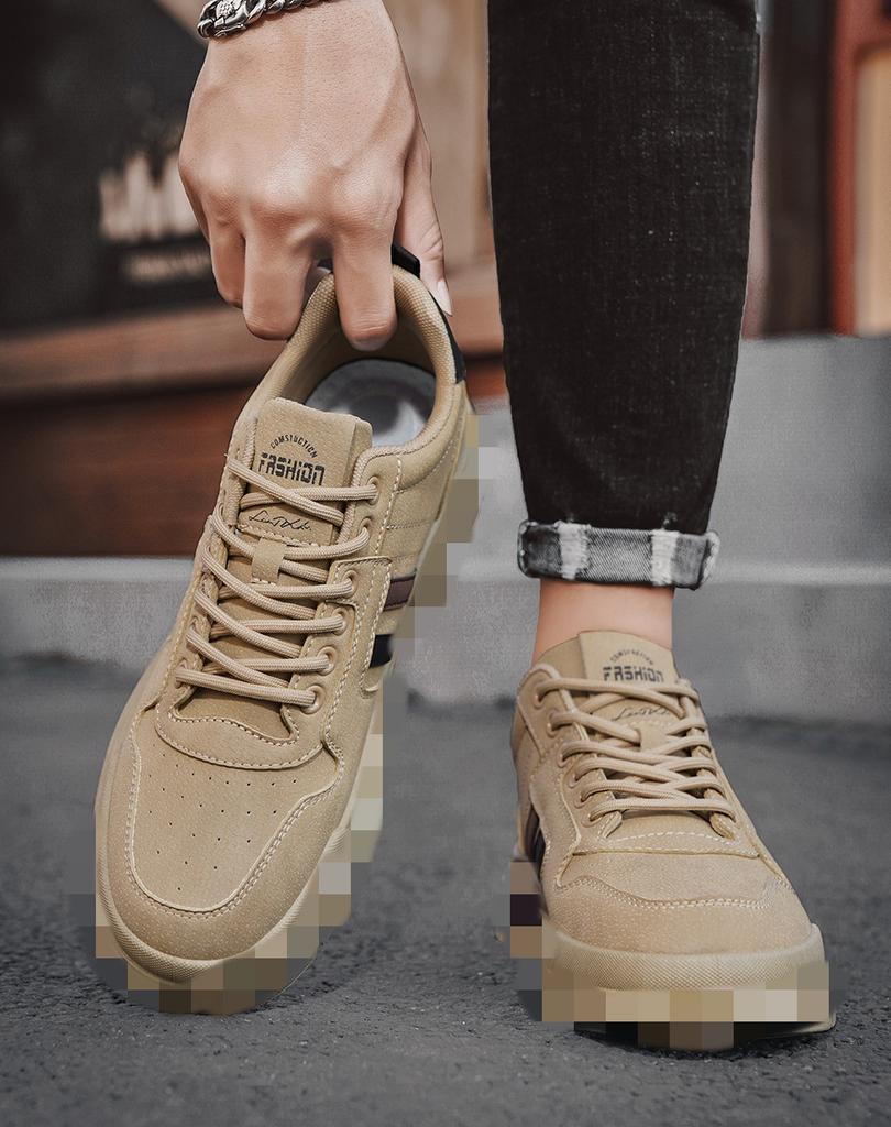 Men's shoes Men's retro tooling thick-soled construction site work labor insurance shoes Non-slip and wear-resistant shoes