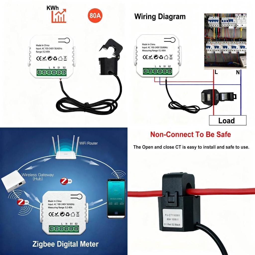 652F 1 Channel Homes Power monitors Electricity Statistics Monitoring Device Enduring