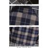 Men Fashion Plaid Long Sleeve Loose Casual Stand Collar Shirt