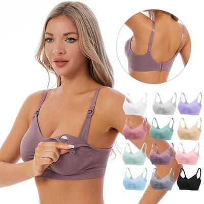 Seamless Anti-Sag Maternity Nursing Bra with Front Opening for Postpartum Feeding