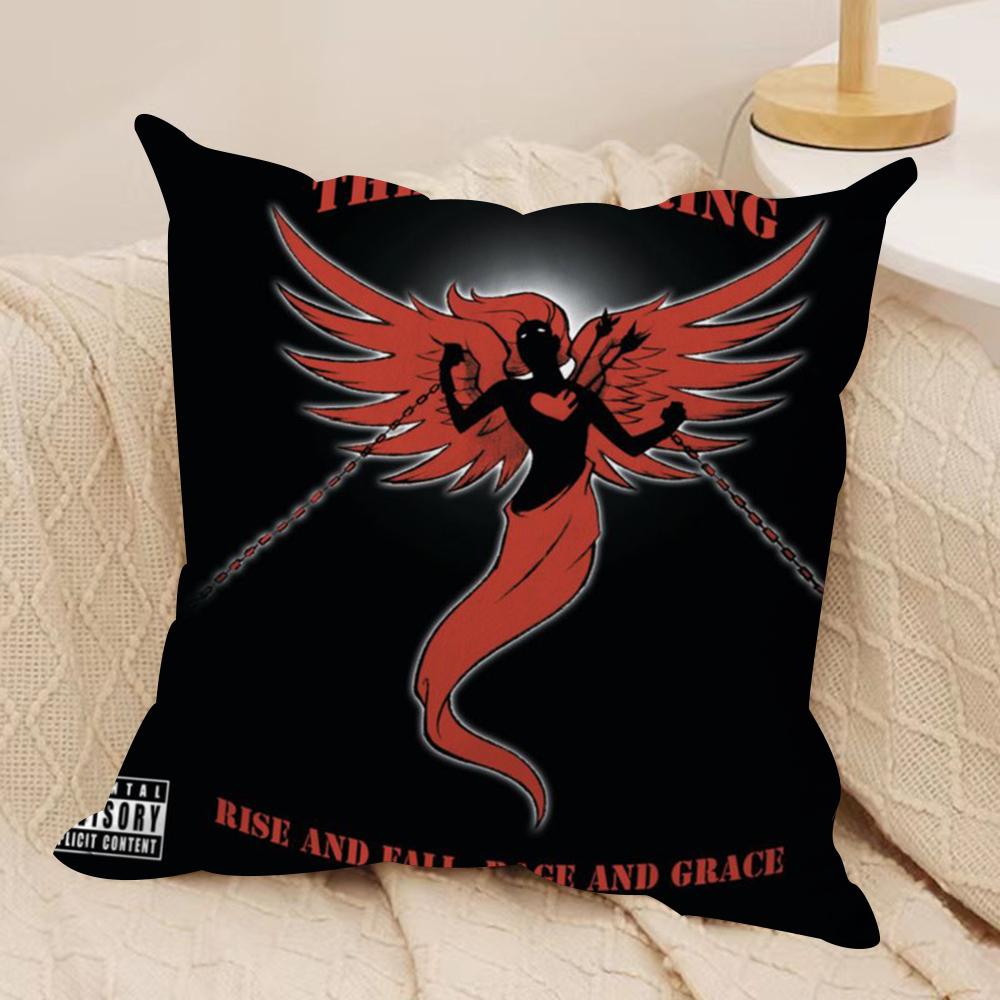 The O-Offspring Cushion Cover Silky Short Plush Double-Sided Printed Pillow Case for Sofa All Seasons Home Decor Gift