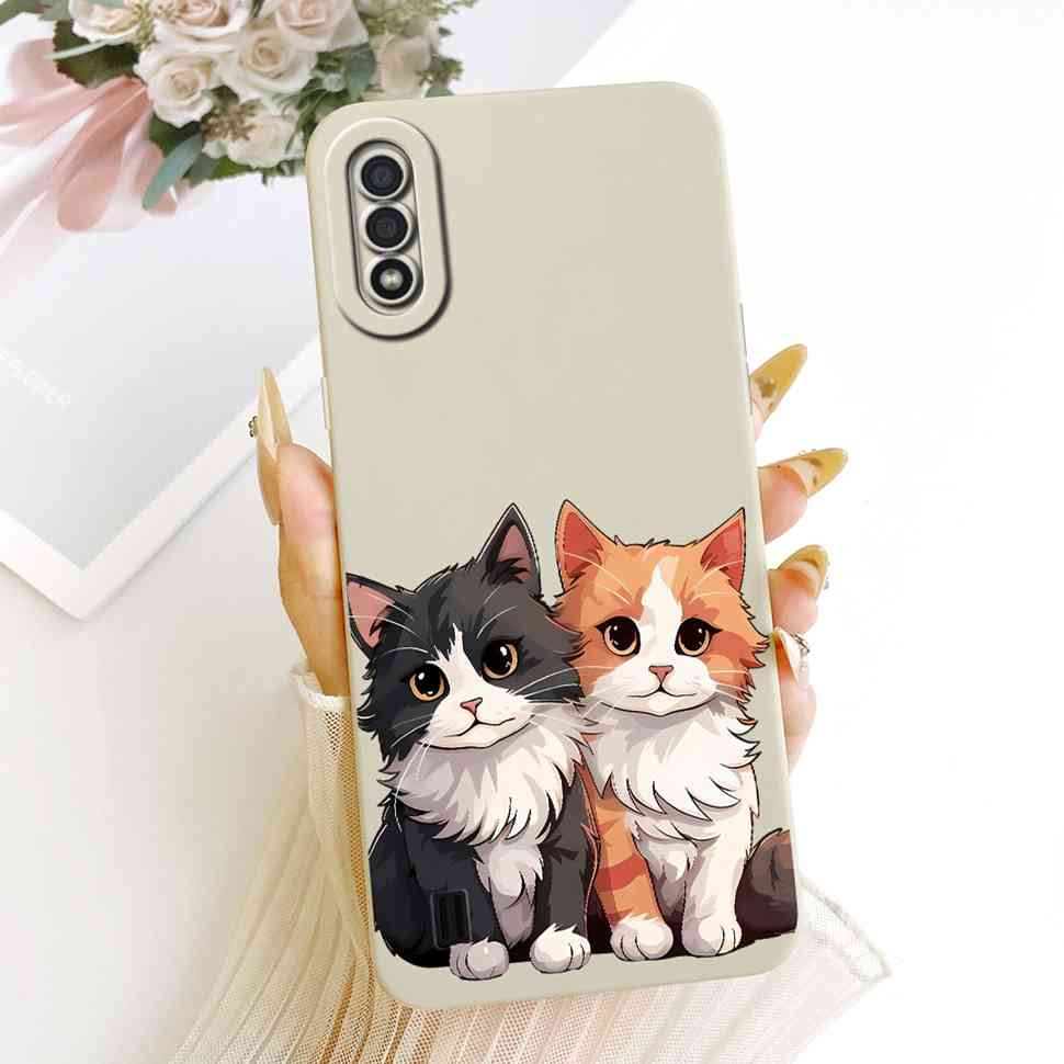 For Samsung Galaxy A01 CAse Cute Rabbit Cat Pattern Cover For Samsung A 01 A01 SM-A015F Silicone Soft Casing Shells 5.7"