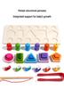 Magnetic Wooden Bee Set: 3-in-1 Educational Toy for Children's Shape Recognition and Building Skills