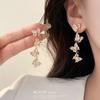 Personalized Design Zircon Butterfly Fringed Earrings Fashion Niche Stud Earrings Temperament Earrings